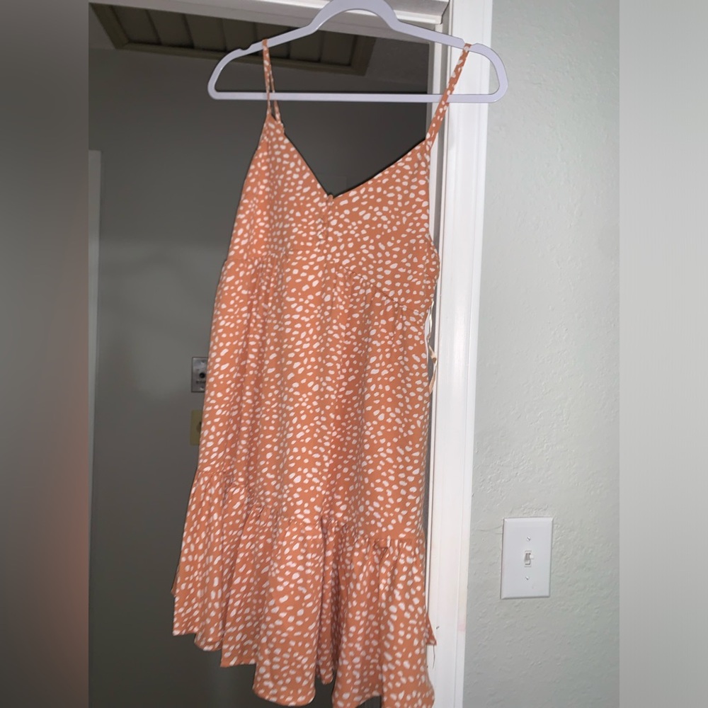 Large pink lily dress